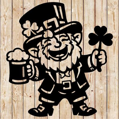 Leprechaun Garden Decor – St. Patrick’s Day Silhouette