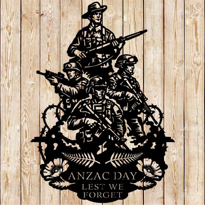 ANZAC Day Art Sign Vector Cutting File