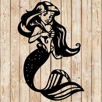 Ariel Mermaid Disney Princess cutting file