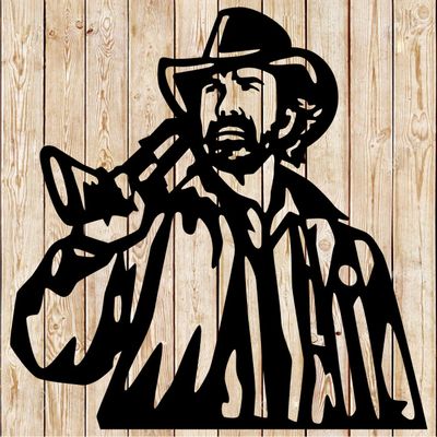 Chuck Norris - Walker Texas Ranger  vector cutting file