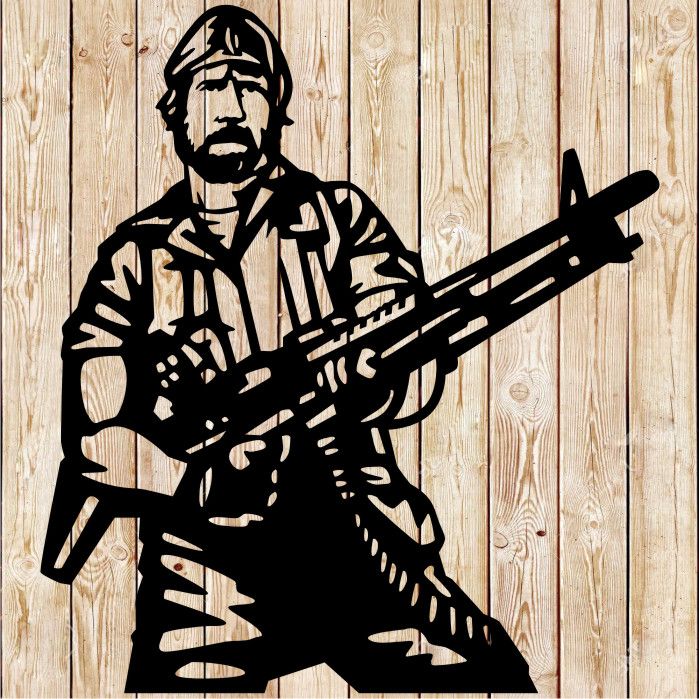 Chuck Norris - Missing in Action  vector cutting file