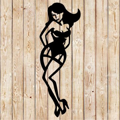 Sexy Pin Up  Girl Sign lingerie Cutting File