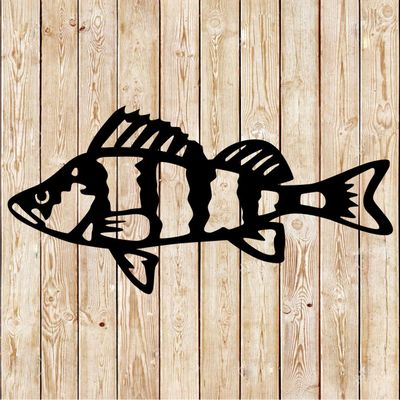 Red Fin Perch Fish Vector Cutting File
