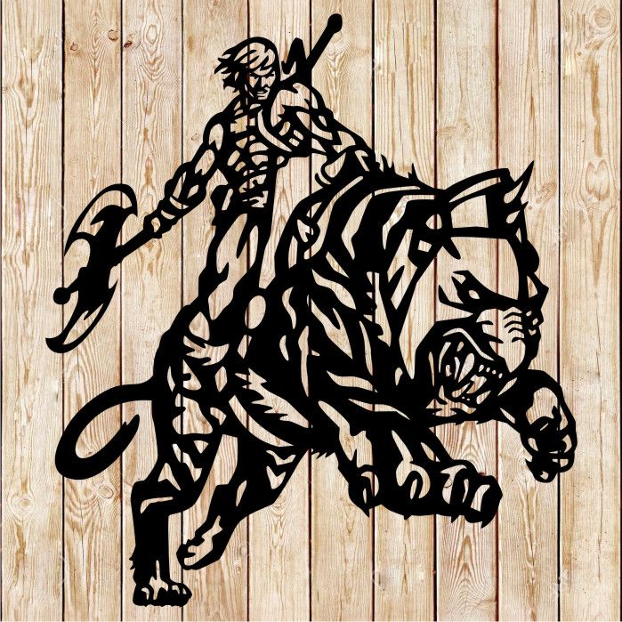 He-Man &amp; Battle Cat Cartoon cutting file