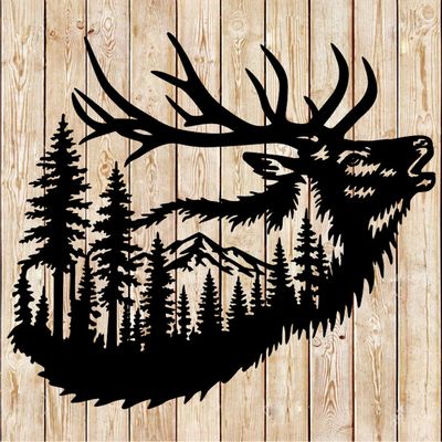 Elk Forest Art Cutting file