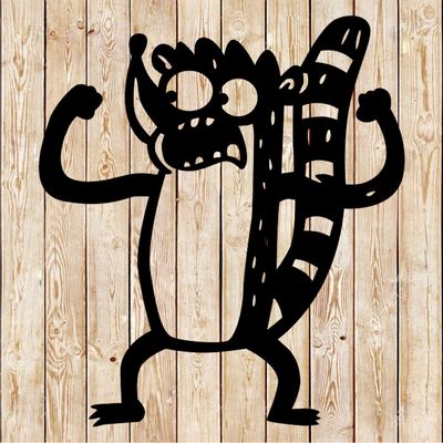 Rigby - Regular Show  Cartoon cutting file