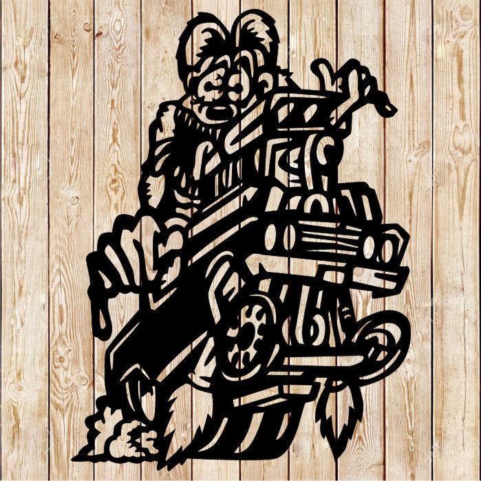 Rat Rod Wheelie Chevy Rat Fink Cutting File