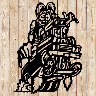 Rat Rod Wheelie Chevy Rat Fink Cutting File