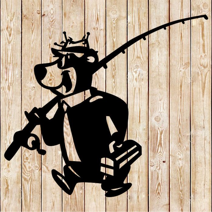 Yogi Bear​ Fishing Cartoon cutting file