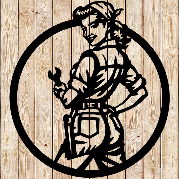 Mechanic Girl Sign Cutting File