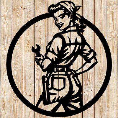 Mechanic Girl Sign Cutting File