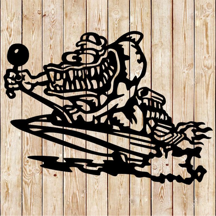 Classic Rat Monster Fink Boat Cutting File