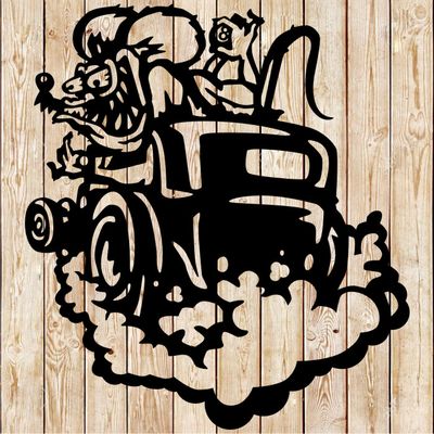 Rat Fink Vintage Custom Car Cutting File