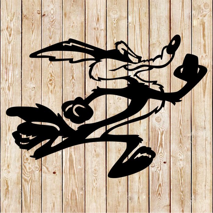 Coyote Cartoon Running  cutting file