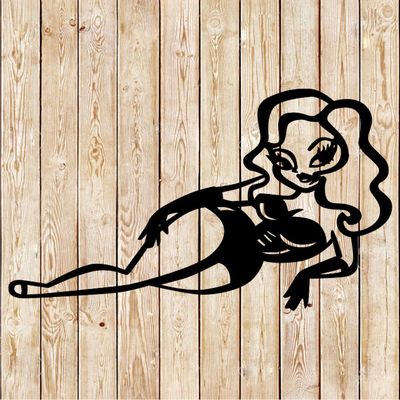 Retro pin-up Blonde Girl – Glamour pose cutting file