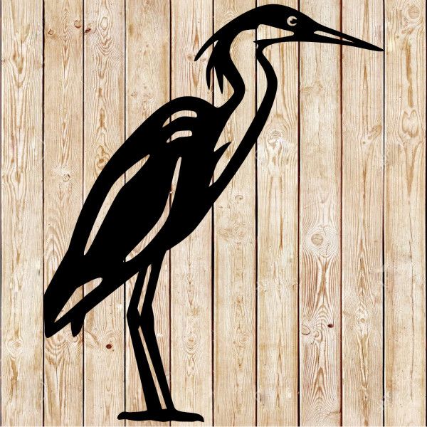 Pied Heron Bird Cutting File