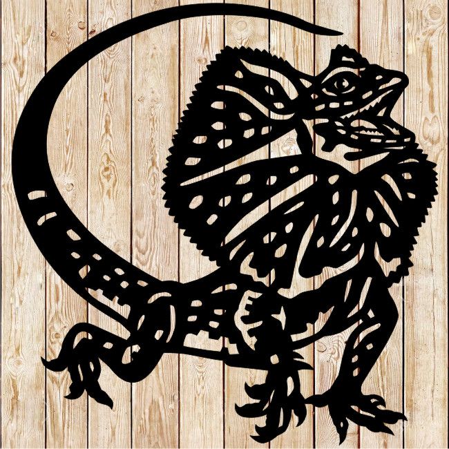 Frilled-neck - Frilled Lizard Vector Cutting File