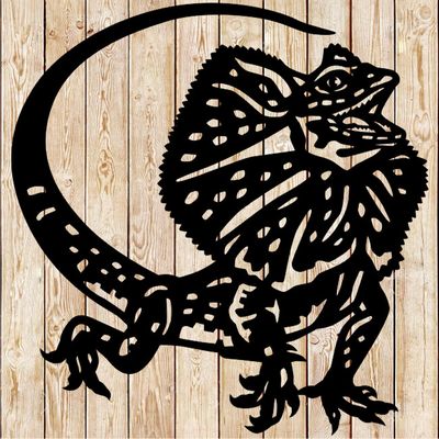 Frilled-neck - Frilled Lizard Vector Cutting File