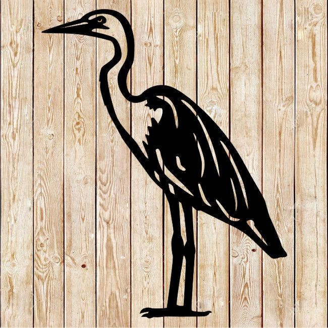 Pacific White Necked Heron Bird Cutting File