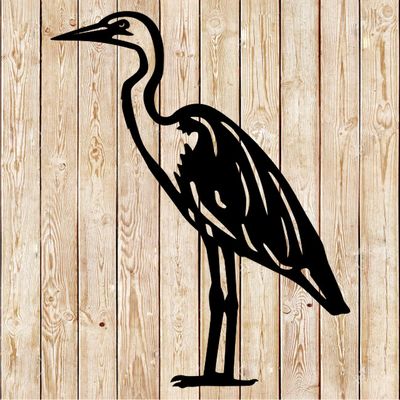 Pacific White Necked Heron Bird Cutting File