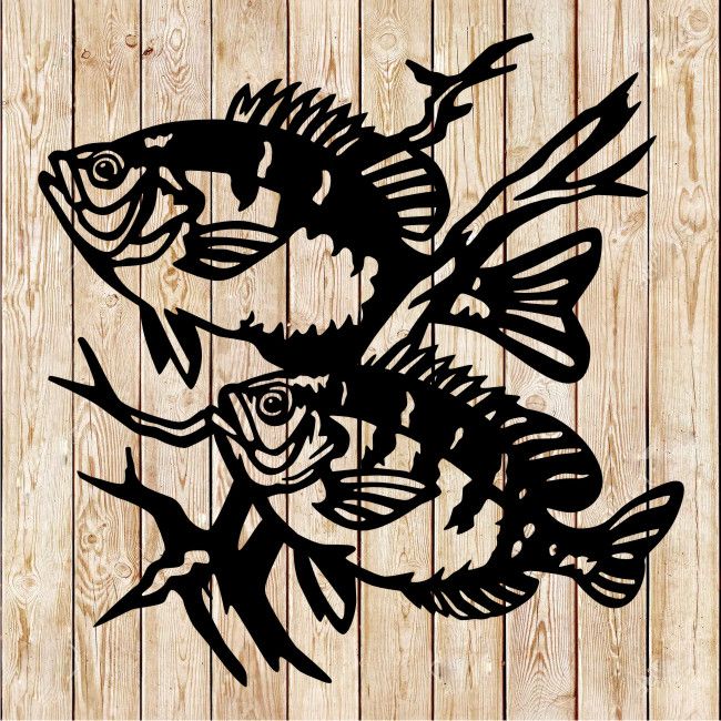 Pair of Bluegill Sunfishcutting file