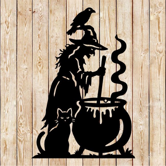 Halloween's Wiitch, Cauldron and Cat Yard 2026 cutting file
