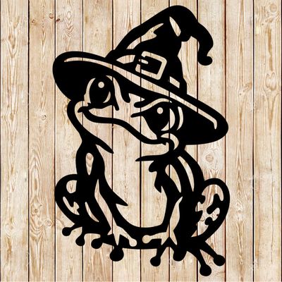 Halloween's Cute Witch Frog cutting file