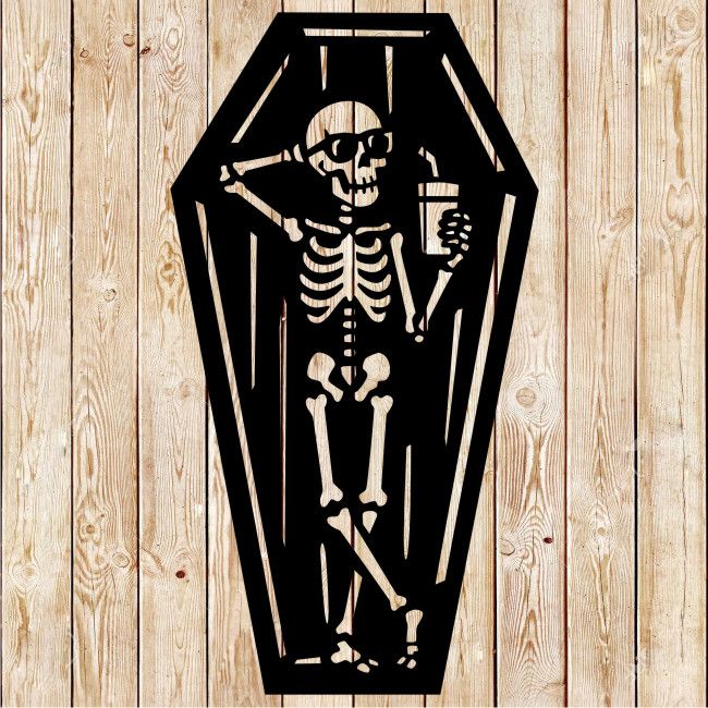 Skeleton Taking a Break cutting file