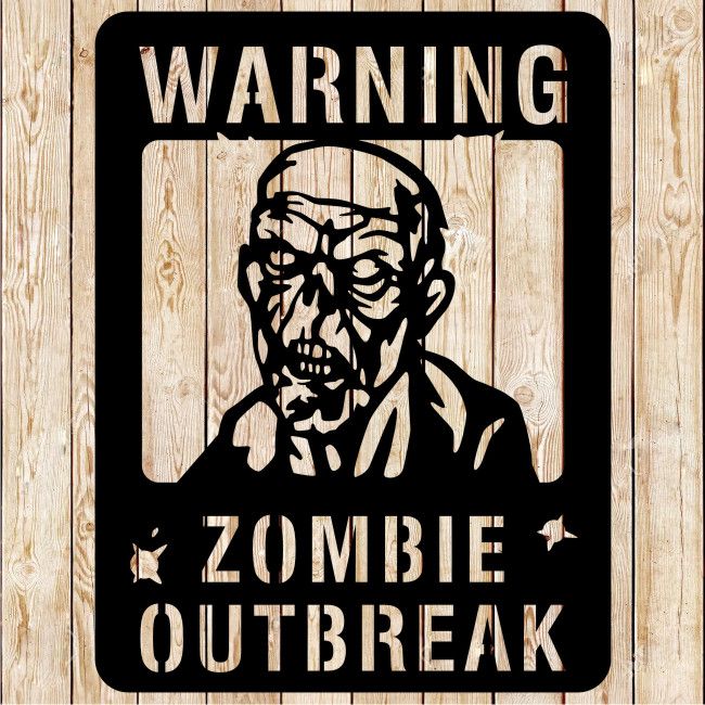 Zombie OutbreakWarning cutting file