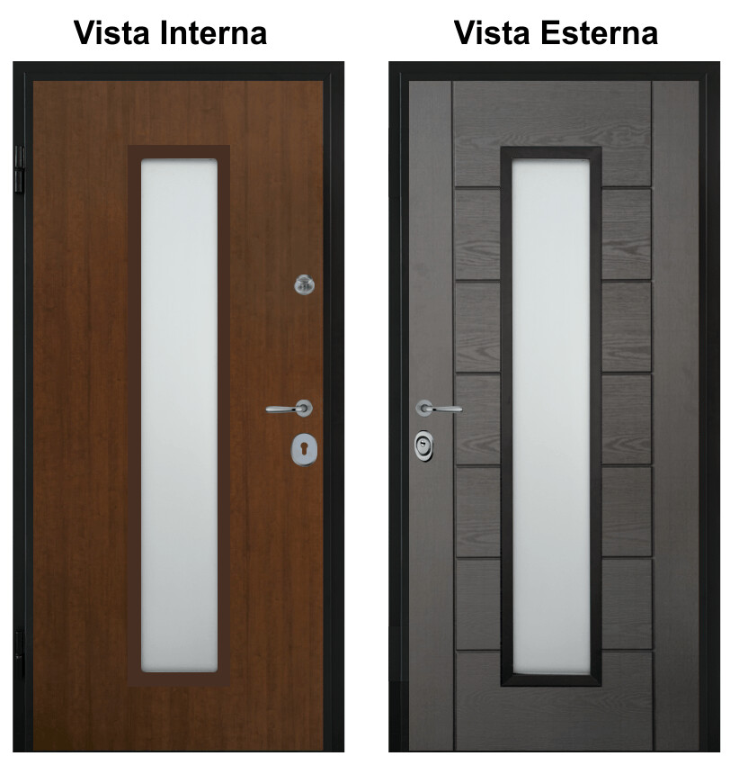 Porta Blindata CL3 - Vano Vetro - Helios Glass -