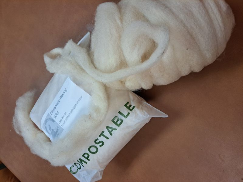 Finnsheep roving, and washed &amp; carded wool