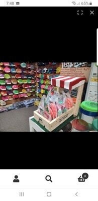 Mini Fruit Stand Store Display with 25 Chalk Bags