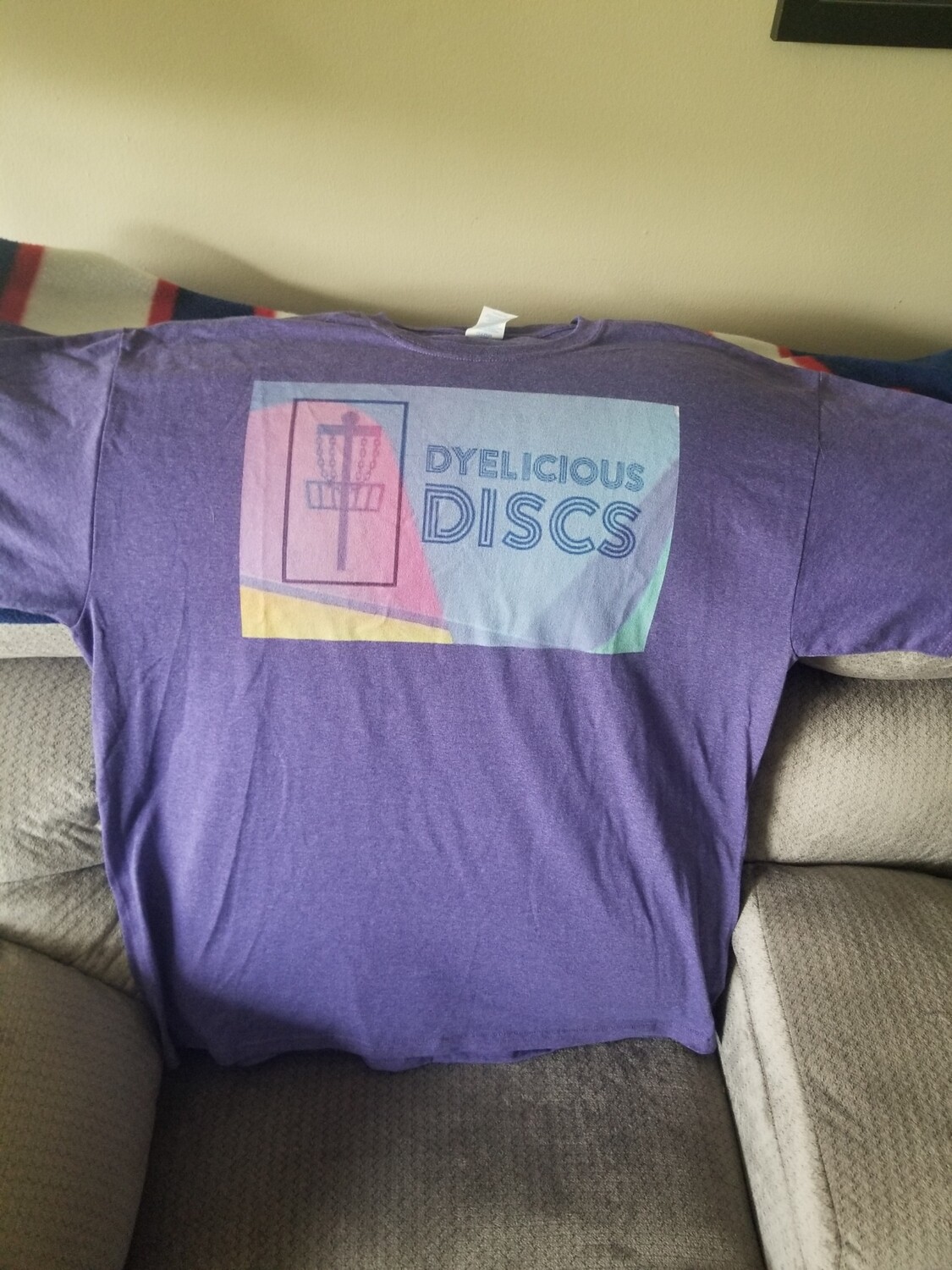 Dyelicious Discs Lightweight Heather Purple T-Shirt