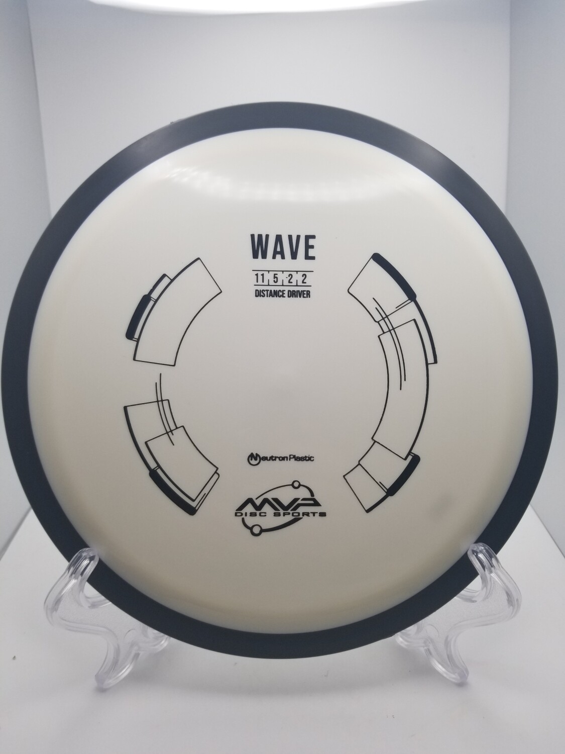 MVP Discs White Stamped Wave Neutron with Black Gyro Rim 170-171g
