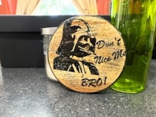 Dont nice me wooden mini hand painted and epoxy filled