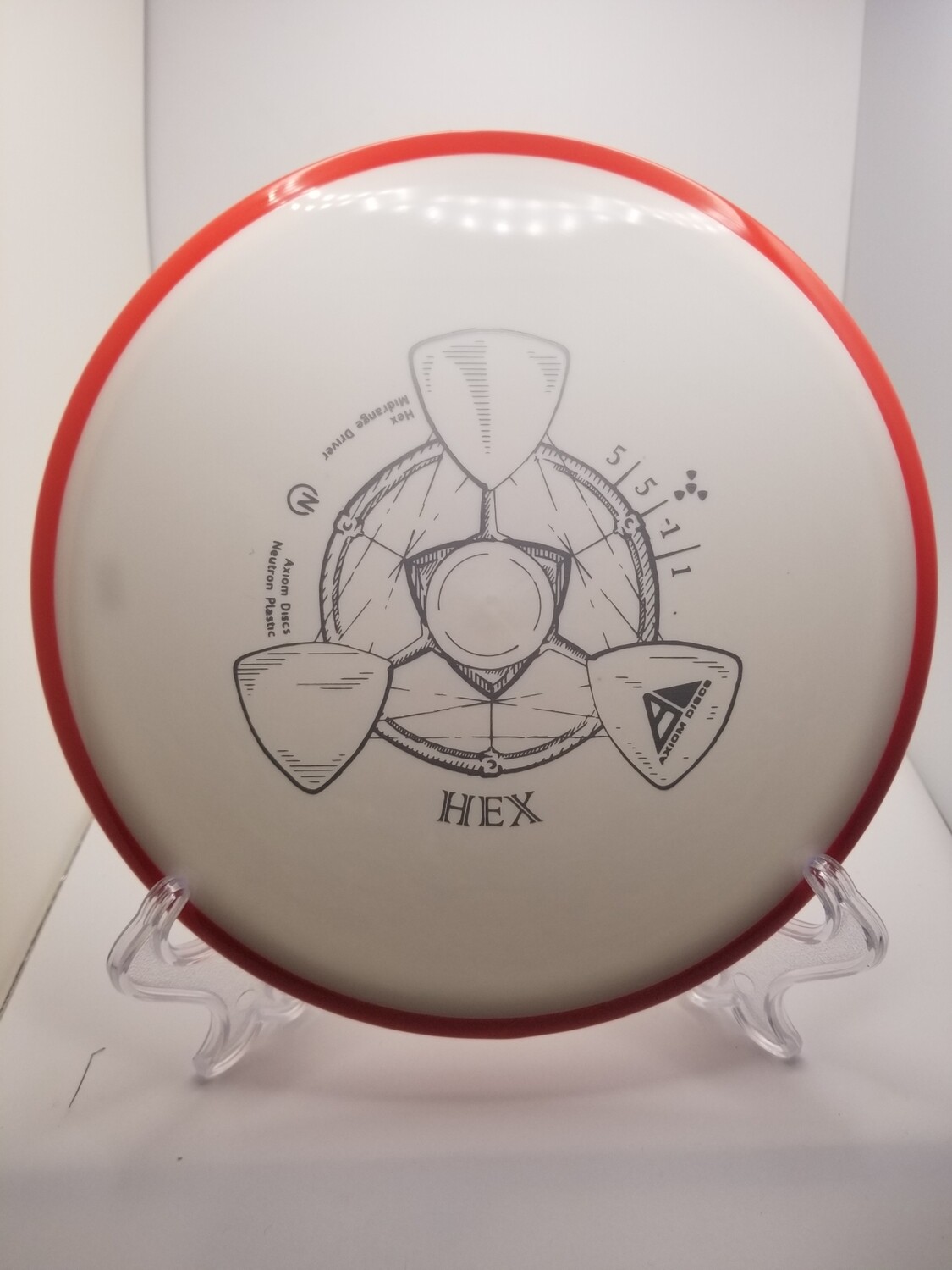 Axiom Discs White with Colored Rim Neutron Hex 170-179g
