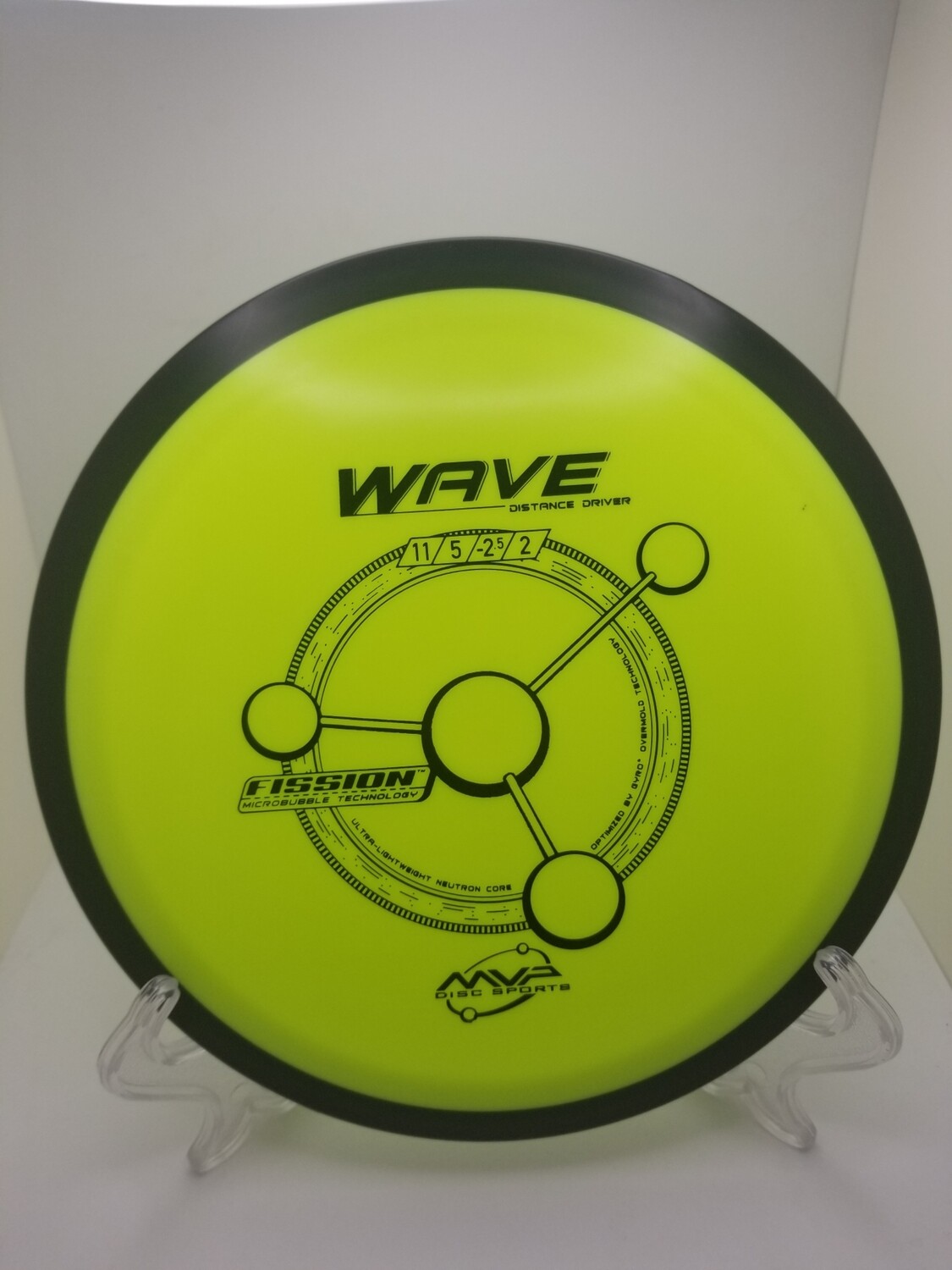 MVP Discs Wave Neon Green Stamped Fission 151g