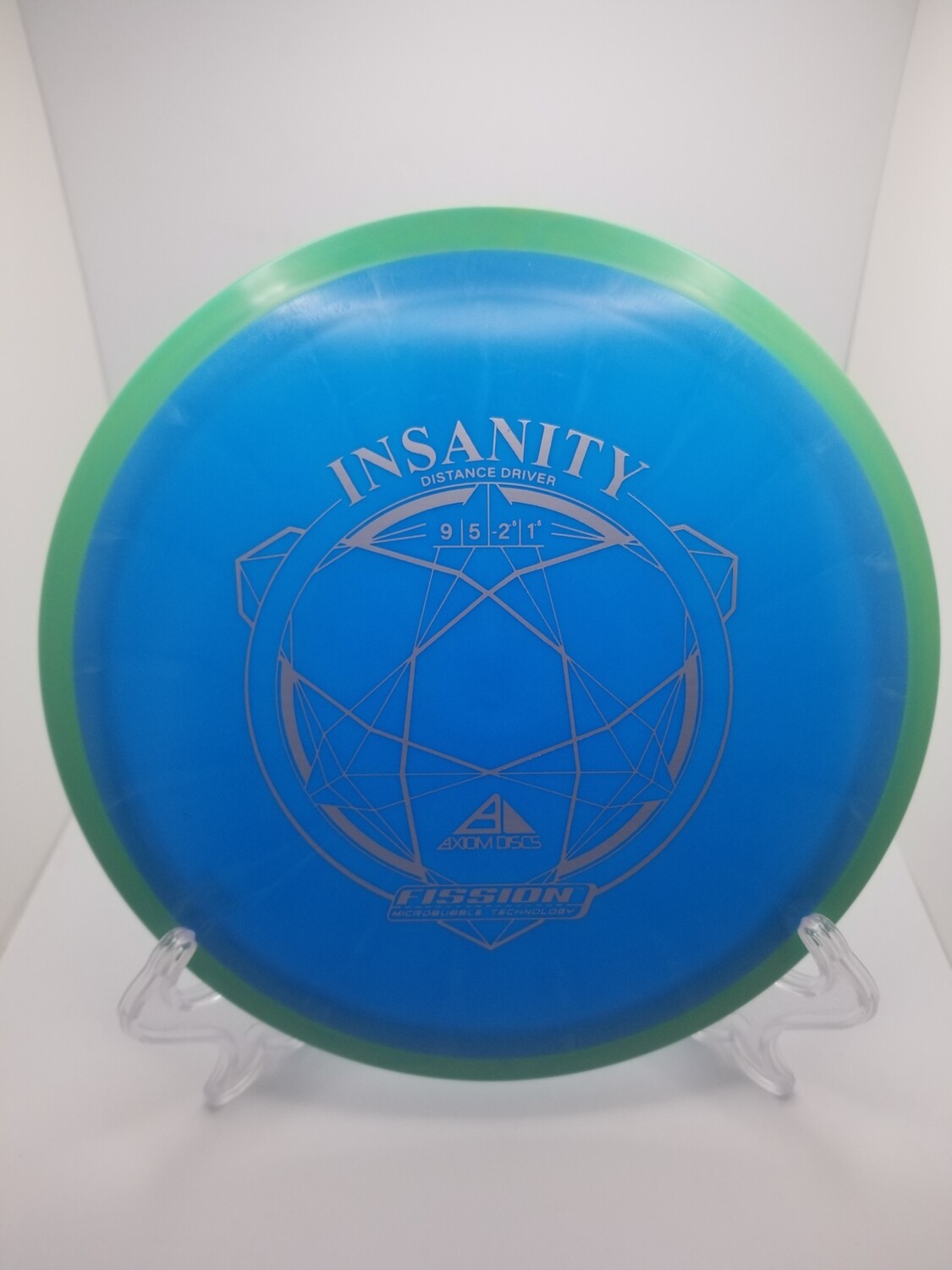Axiom Discs Insanity Blue with Teal Rim Stamped Fission 162g
