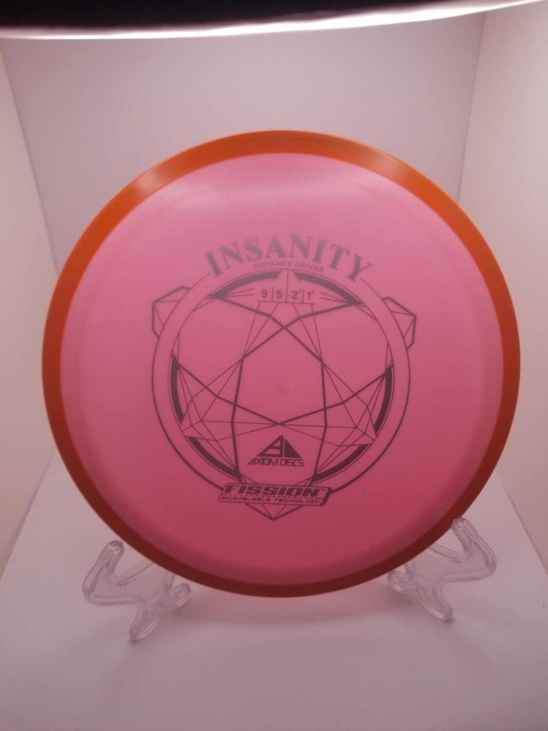 Axiom Discs Insanity Pink with Red Rim Stamped Fission 152g