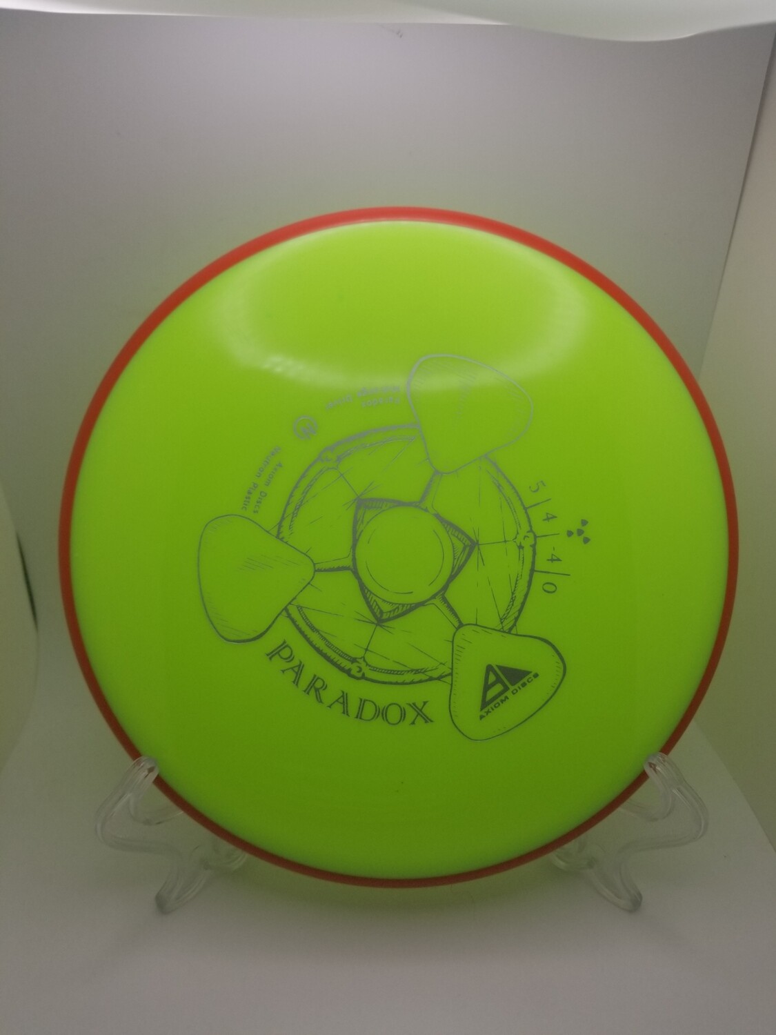 Axiom Discs Neon Green with Red Rim Stamped Neutron Paradox 176g