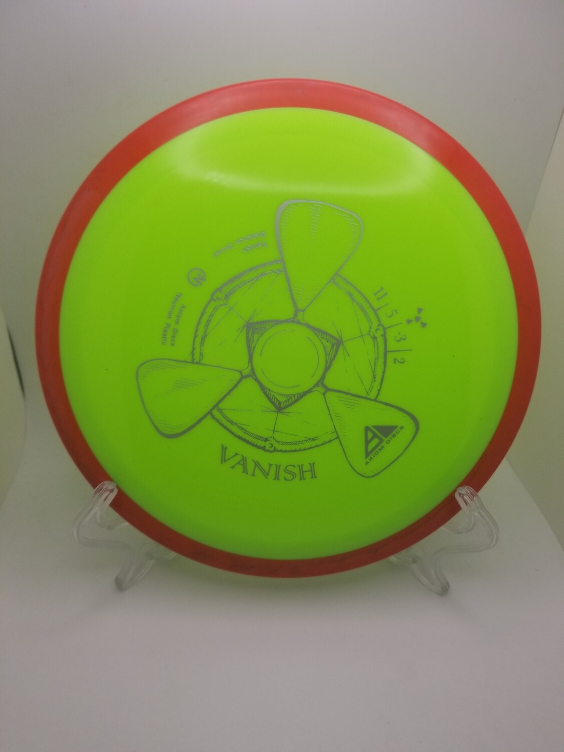 Axiom Discs Vanish Neon Green with Red Rim 165g