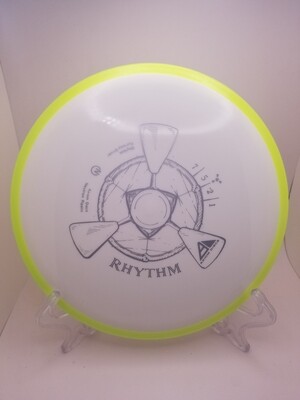 Axiom Discs White Stamped with Neon Green Rim Neutron Rhythm 162g.
