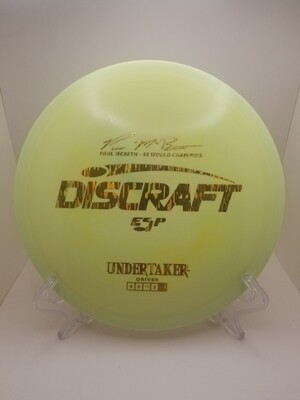 Discraft Discs Paul McBeth 6x ESP Undertaker Signature Series Light Pastel Yellow with Gold Melting Stamp
