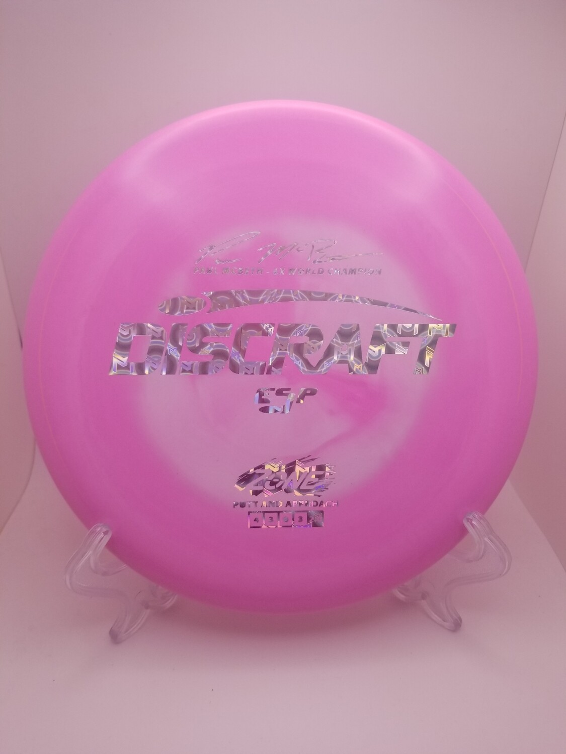 Discraft Discs Paul Mcbeth 6x ESP Zone Signature Series Pink with PM Silver Stamp 170-172g