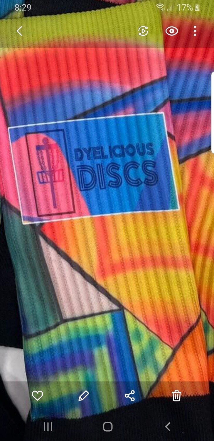 Tee Box Sox Disc Golf Socks Dyelicious Discs Glitch #2 Glitched out series