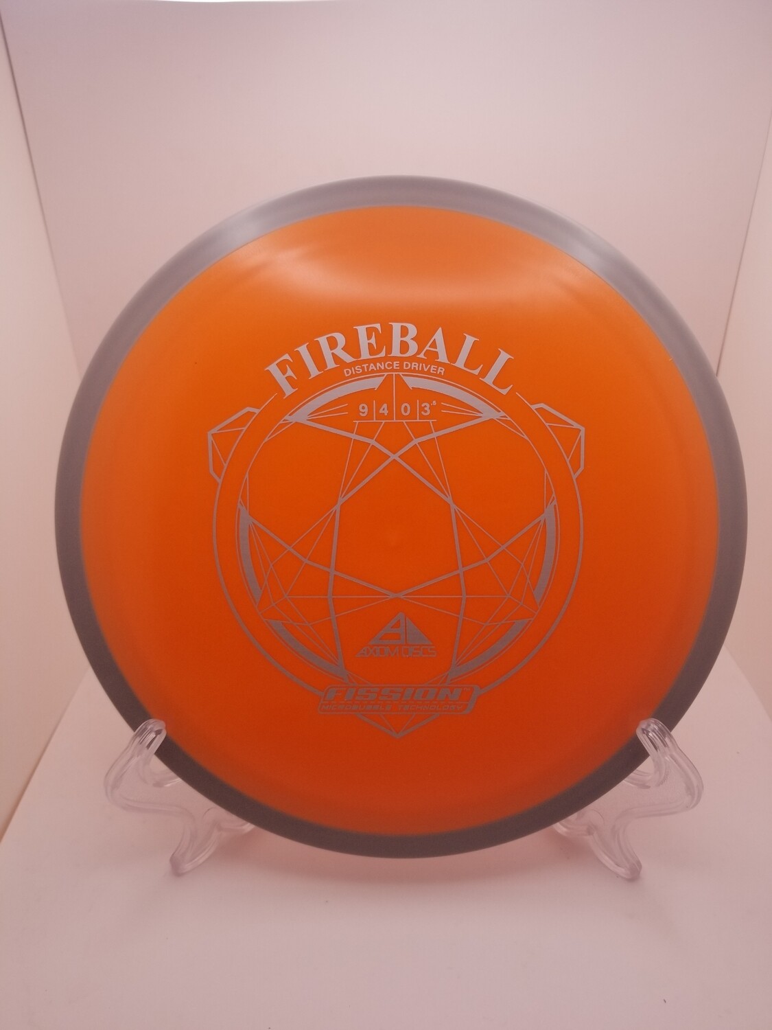Axiom Discs Fireball Orange Plate Grey Rim Stamped Fission 156g