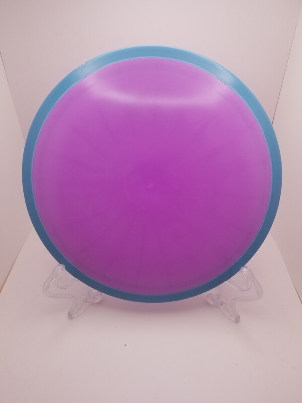 Axiom Discs Fireball Blank Purple with Teal Rim Stamped Fission 173g