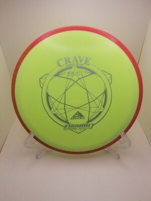 Axiom Discs Crave Yellow with Red swirl Rim Fission Stamped 168g