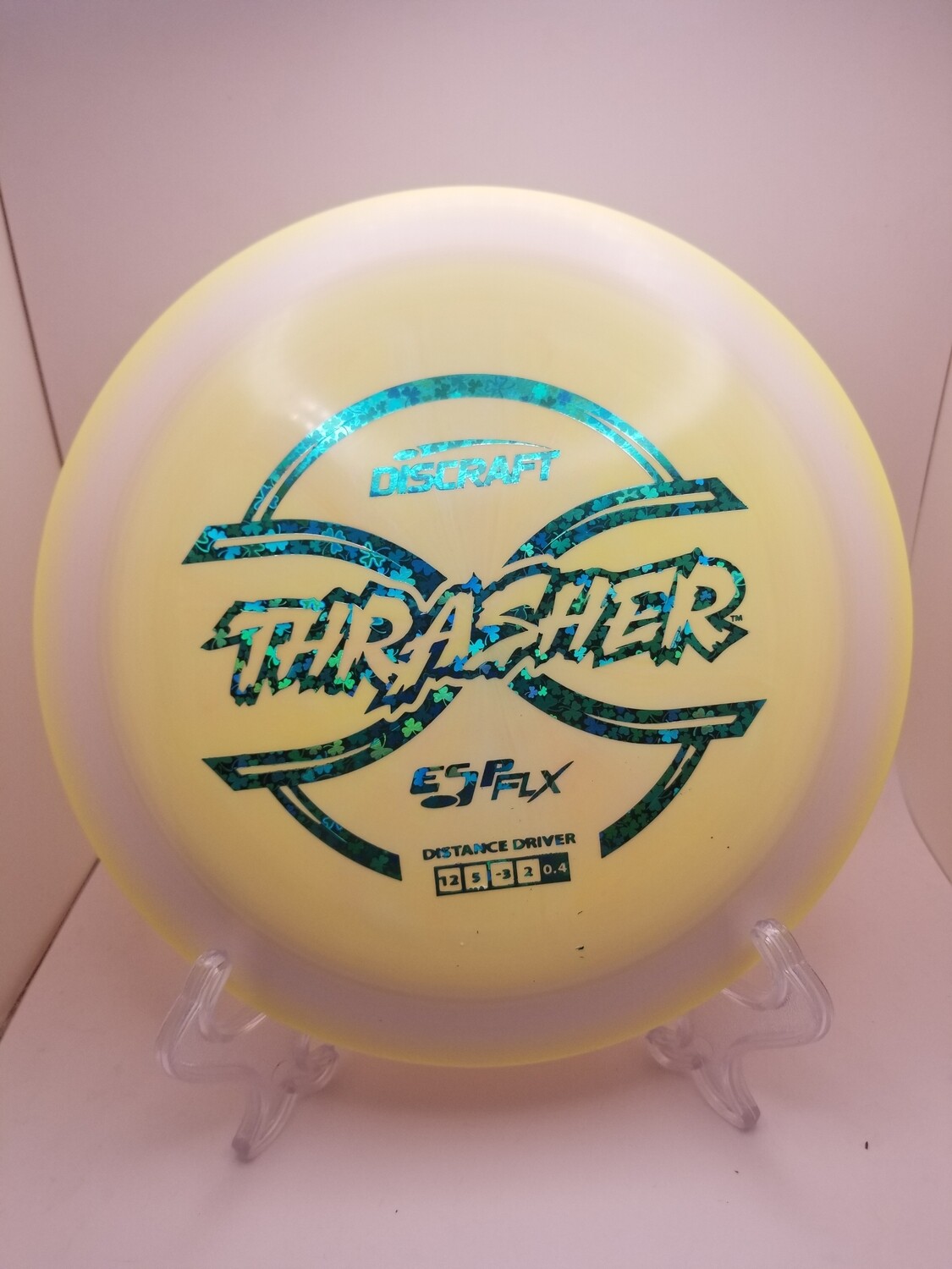 Discraft Discs ESP FLX Thrasher Light Yellow with 4 Leaf Clover Stamp 170-172