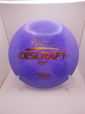 Discraft Discs Paige Pierce ESP Nuke Signature Series Purple with Teal with Gold Stamp 170-172g